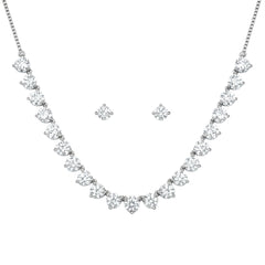 Axora Life 925 sterling silver big teardrop necklace set for women