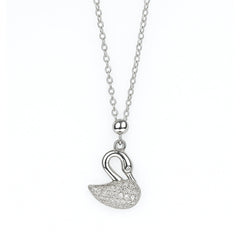 Axora Life 925 sterling silver swan pendant necklace for women