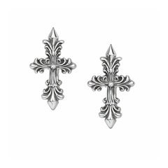 Axora Life 925 sterling silver vintage cross hoop earrings for women