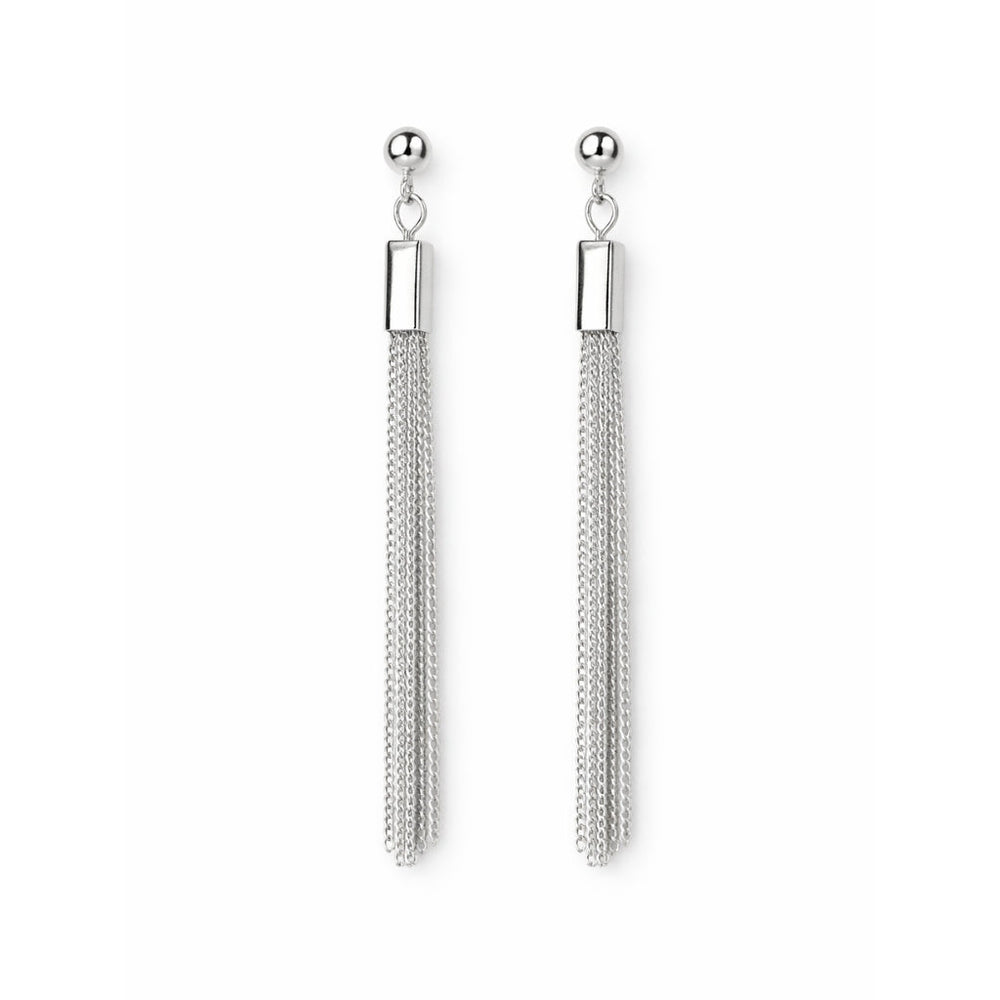 Axora Life 925 sterling silver chain tassel drop earrings for women