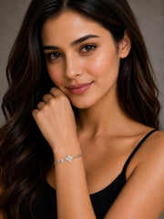 925 silver bracelet for women featuring modern mixed-link chain