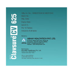 Assure CLAVSURE CV 625 Amoxycillin & Potassium Clavulanate Tablets IP ( 10*10 Strips)