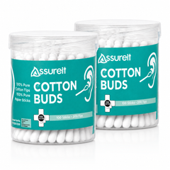 Assureit Organic 100%Cotton Buds – Best Soft Cotton Ear Buds for Ear Cleaning, Makeup & Baby Care