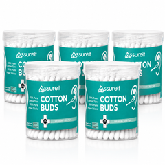 Assureit Organic 100%Cotton Buds – Best Soft Cotton Ear Buds for Ear Cleaning, Makeup & Baby Care