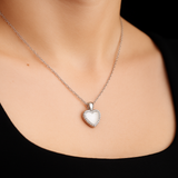 Elegant Sterling Silver Shiny Heart Pendant