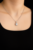 Elegant Sterling Silver Square Pendant