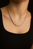Sterling Silver Necklace With Earrings Set