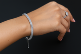 Silver Elegant CZ Double Line Bracelet