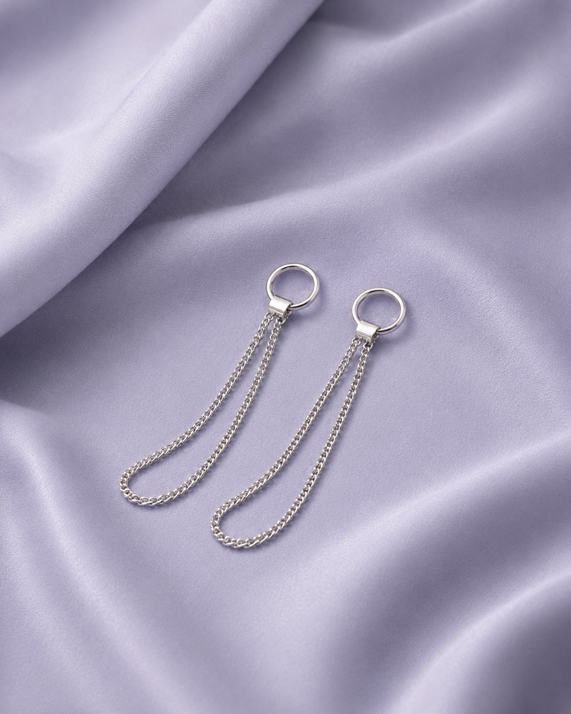 Axora Life 925 sterling silver loop chain drop earrings for women