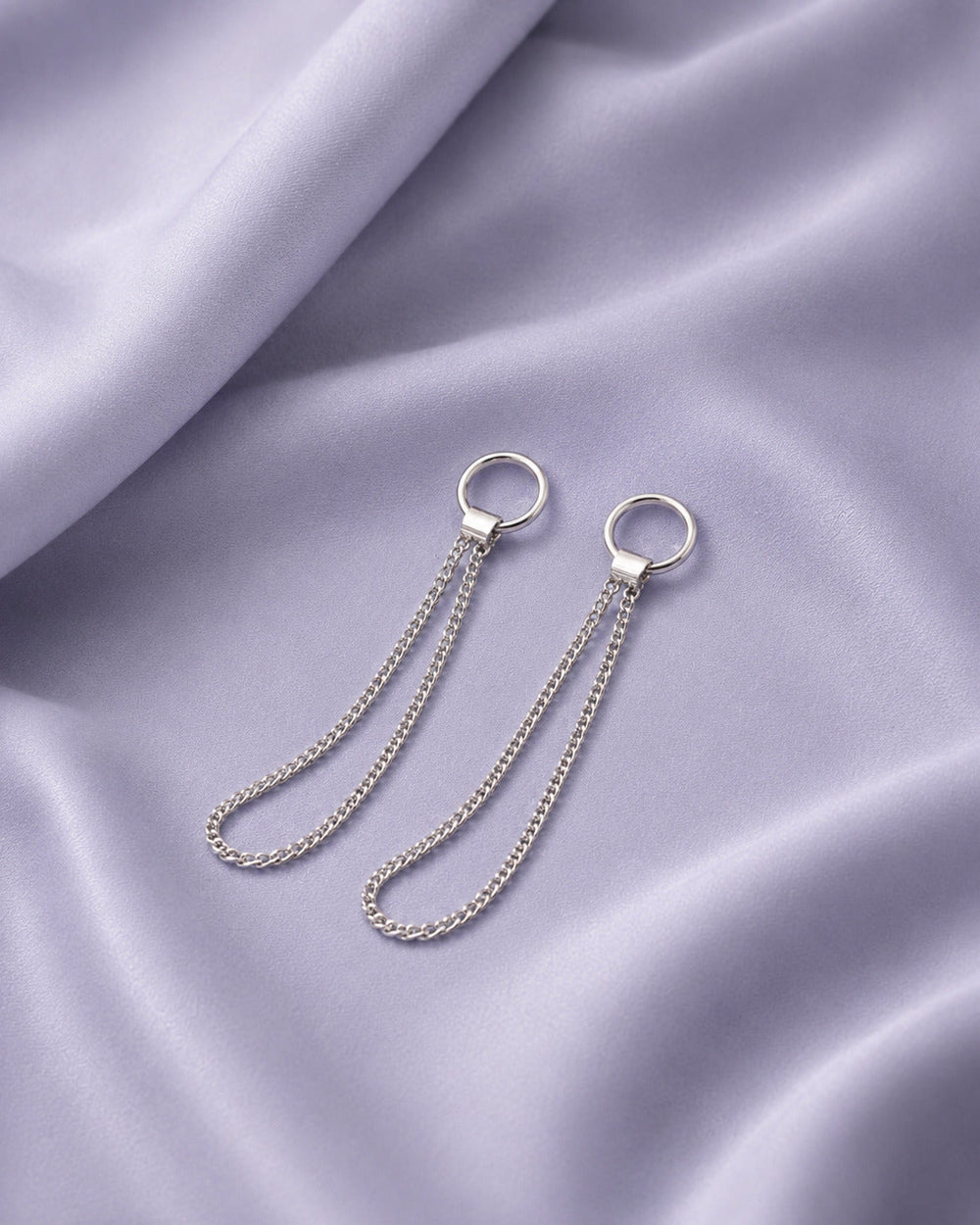 Axora Life 925 sterling silver loop chain drop earrings for women