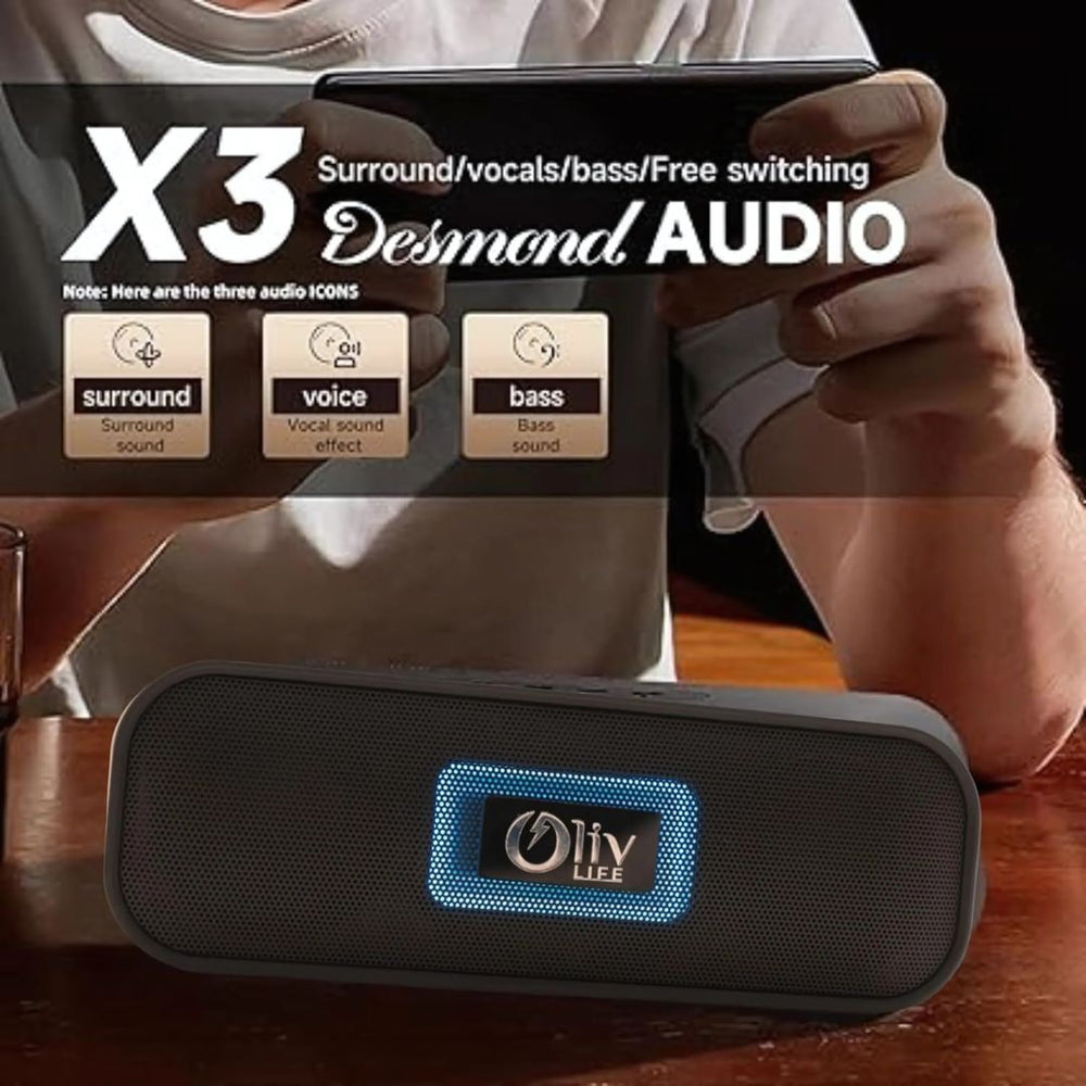 OlivLife Boss Speaker DOD Black Fills India