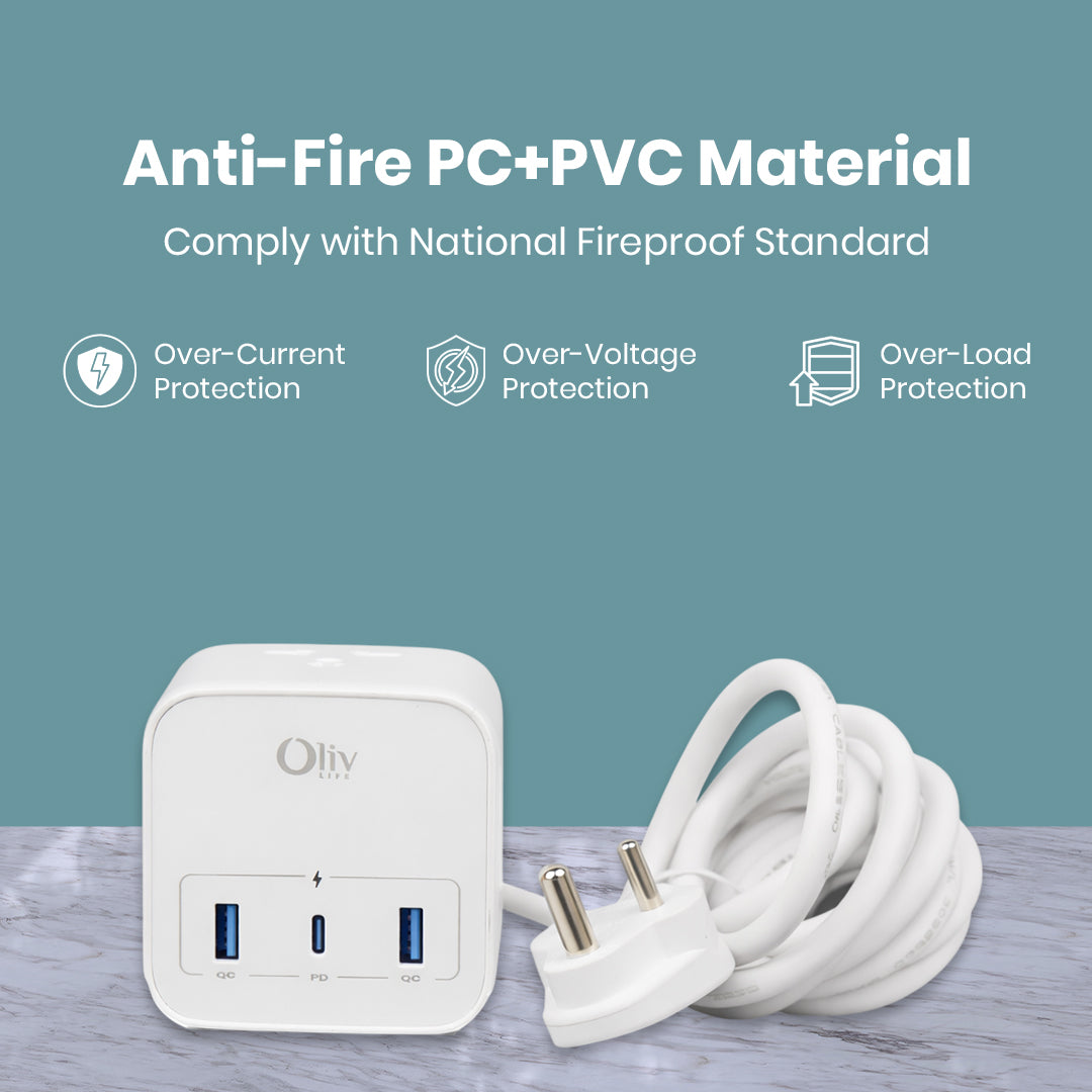 Olivlife Cube Extension Cord White