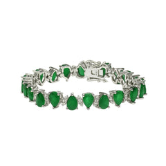 Axora Life 925 sterling silver green triangle zircon bracelet for women
