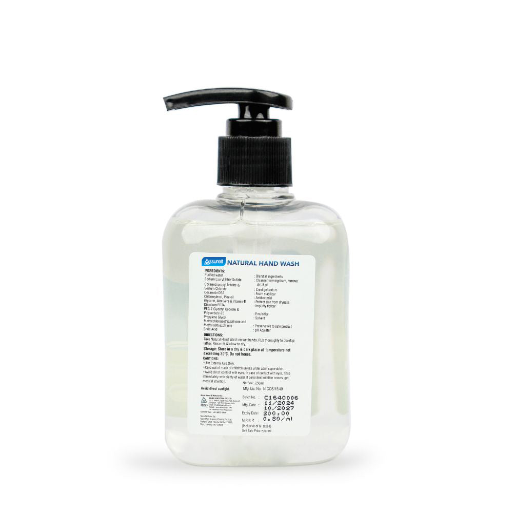 Gentle Hand Wash for Sensitive Skin India – Assureit Moisturizing Antibacterial Hand Wash 250ml