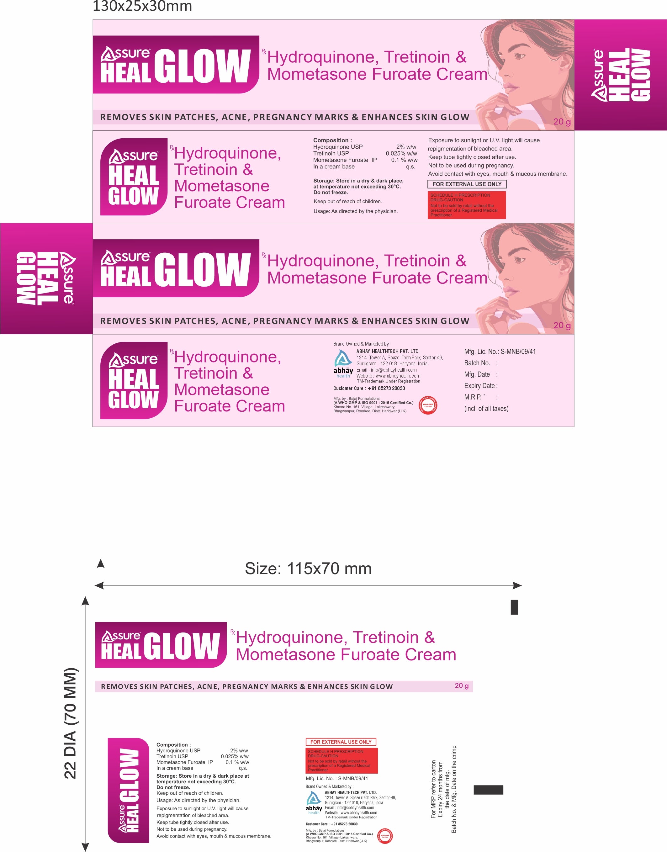 Assure Heal Glow Cream 20gm