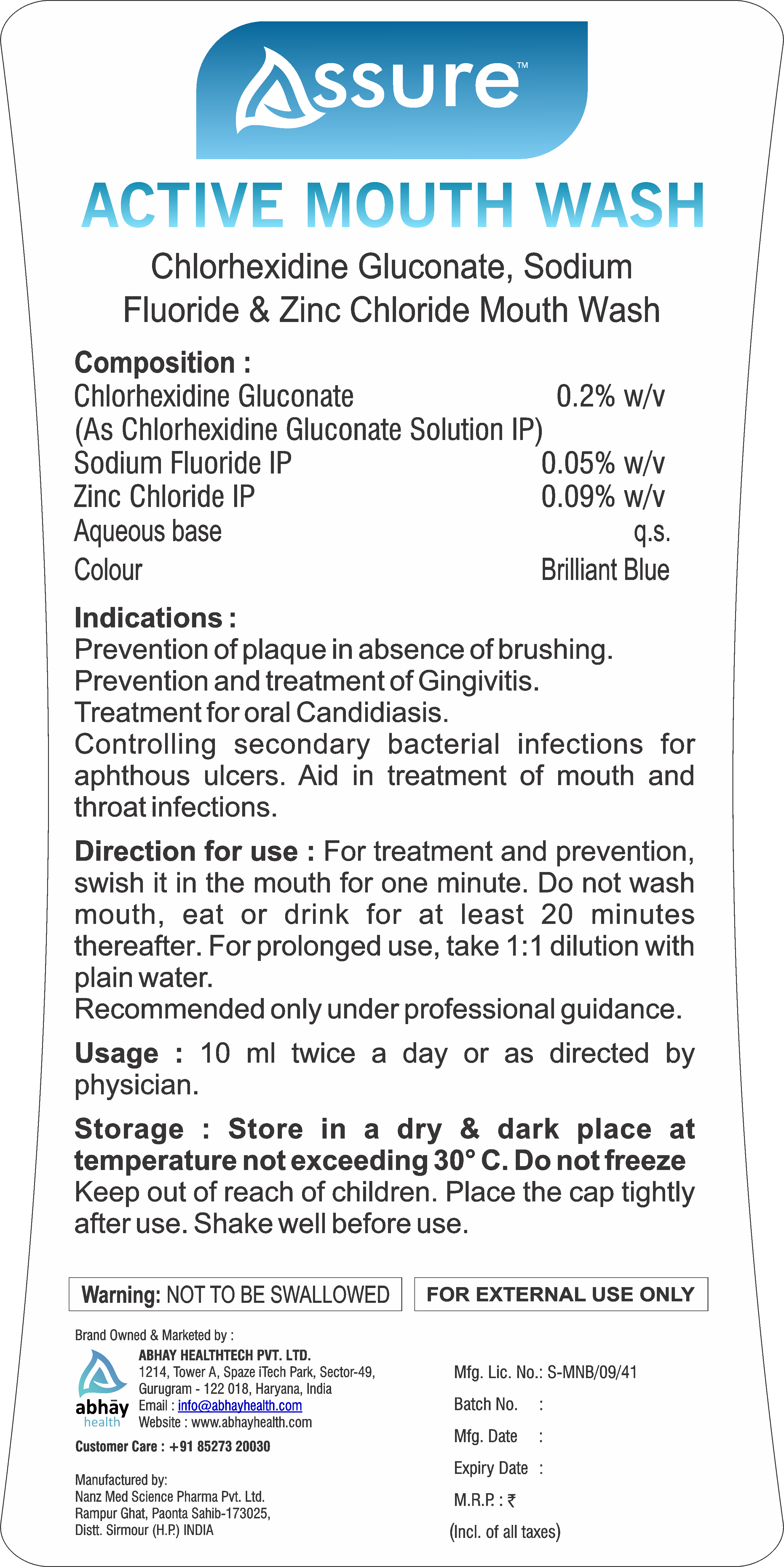 this images shows a mouth which is alcohol free mouthwash      
sodium fluoride mouthwash   
