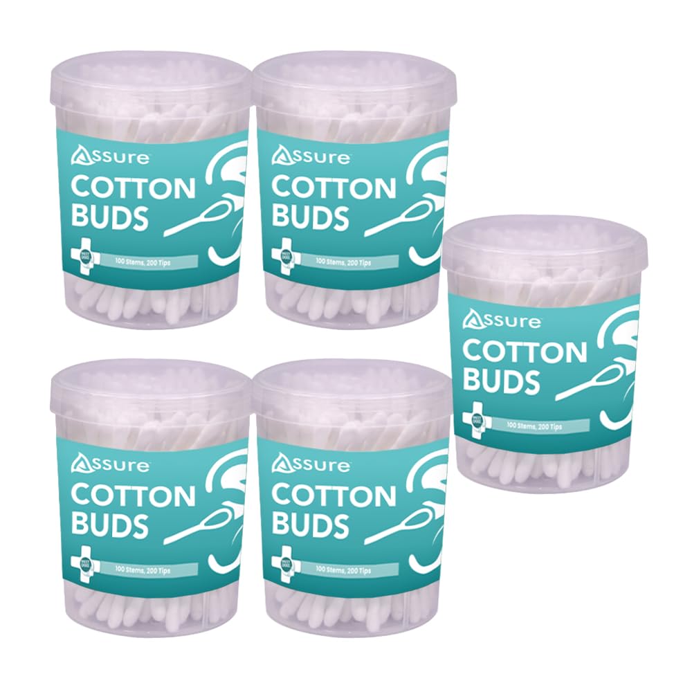 Assure Paper Stick Cotton Buds Jar