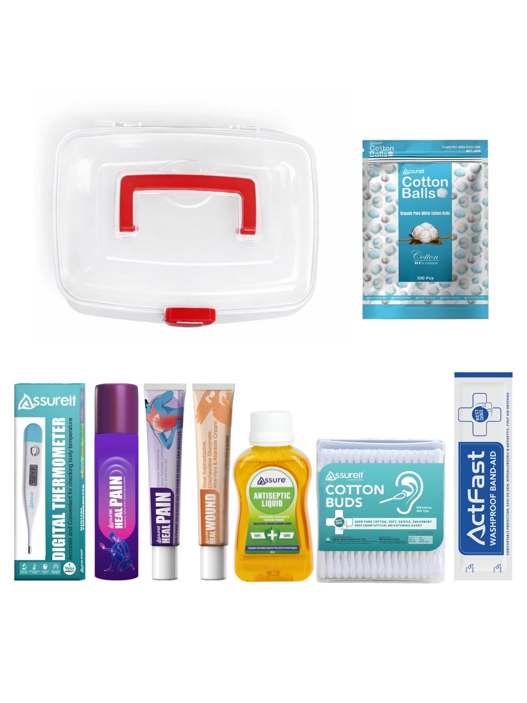 Assureit Complete First Aid Kit Box for Home, Office & Travel