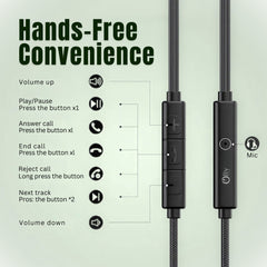 OlivLife USB-C Wired Earphones with Mic