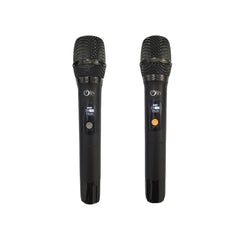 OlivLife Party Pop Bluetooth Speaker with 2 Wireless Microphones and Disco Lights