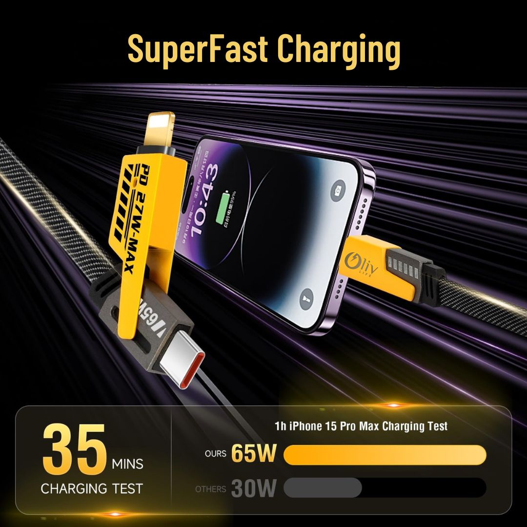 OlivLife 4 IN 1 Charging Cable 65W