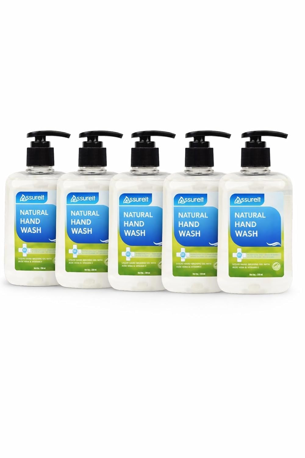Assureit Natural Hand Wash – Aloe Vera & Vitamin E Moisturizing Antibacterial Liquid 250ml