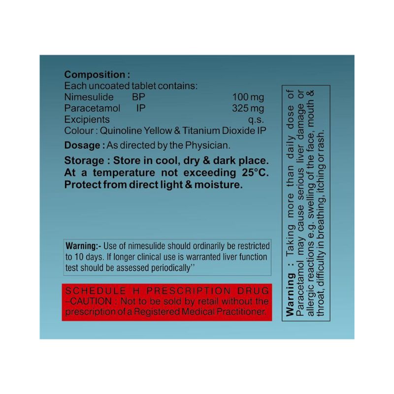 Assure Suregesic-NP Nimesulide & Paracetamol Tablets (10 *10)
