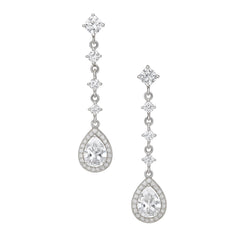 Silver drop earrings for women with elegant dangle design