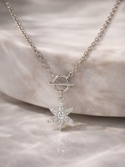 Silver pendant for women with classic star charm design