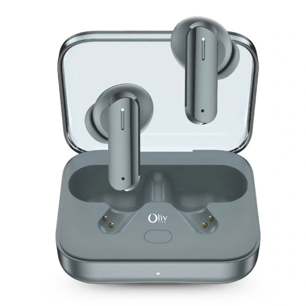 OlivLife Rivo Wireless Earbuds with charging case – deep bass Bluetooth earbuds with passive noise cancellation
