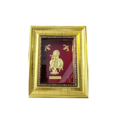 24K Gold-Plated Lord Krishna Frame | Fine Gold 999, Spiritual Decor