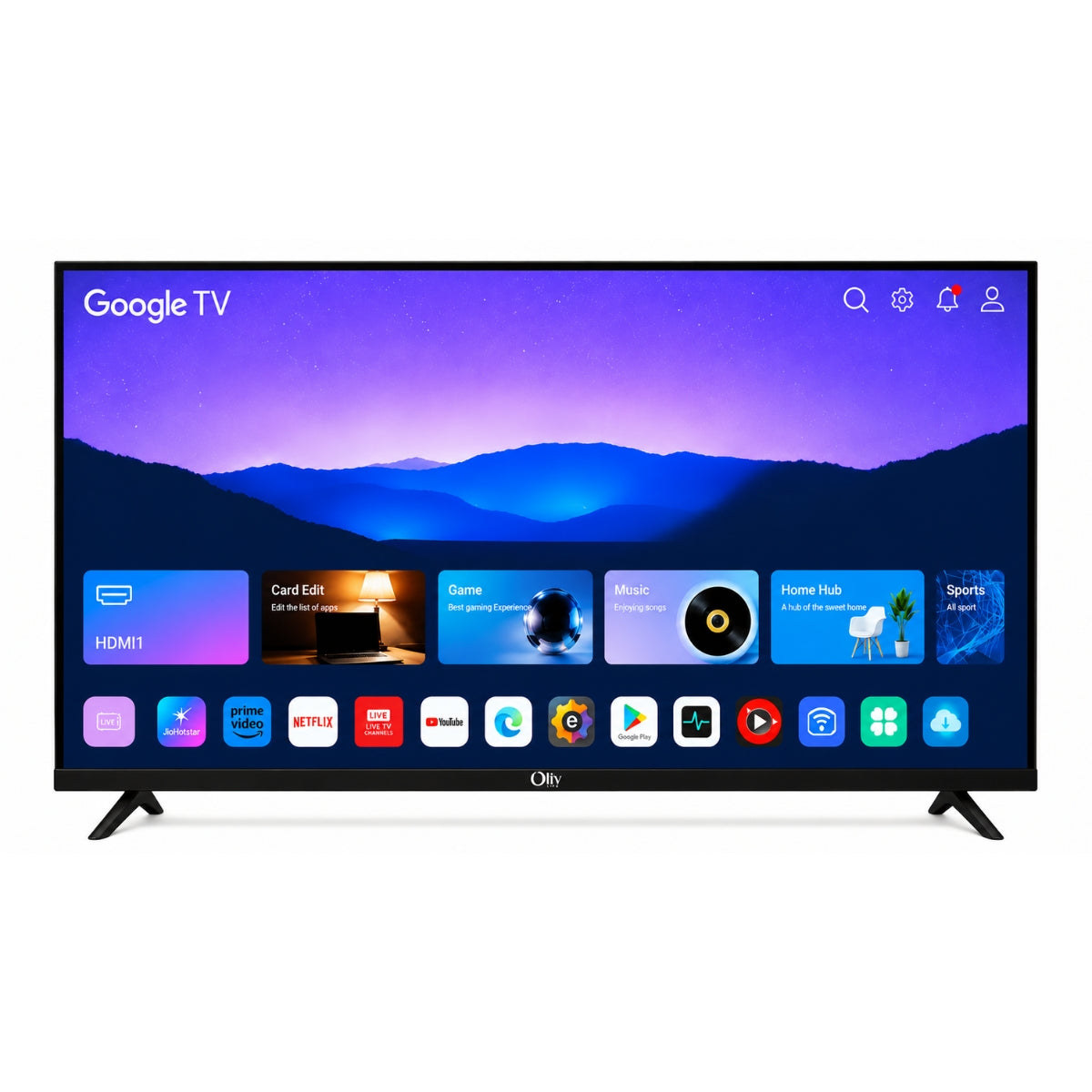 OlivLife 43 Inch 4K Ultra HD Smart Google LED TV |  with Voice Remote | Black (Copy)