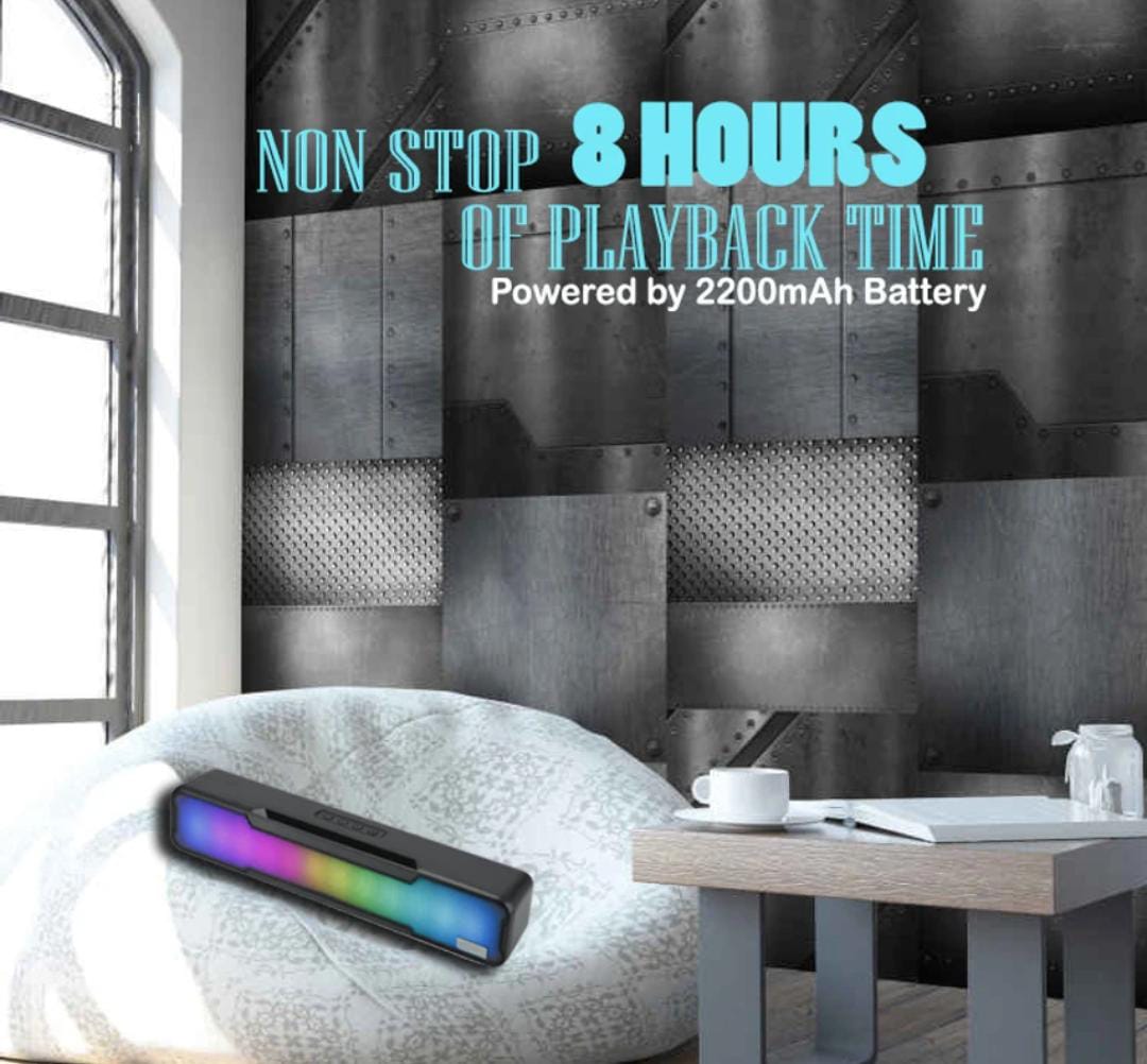 OlivLife Black Wireless Bluetooth Soundbar – Sleek Design,Clear Audio, Deep Bass, and Long Battery Life