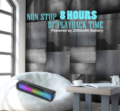 OlivLife Black Wireless Bluetooth Soundbar – Sleek Design,Clear Audio, Deep Bass, and Long Battery Life