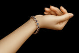 Blue Sterling Silver Sapphire Gemstone Bracelet