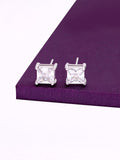 Axora Square Stud Earrings in 925 Sterling Silver