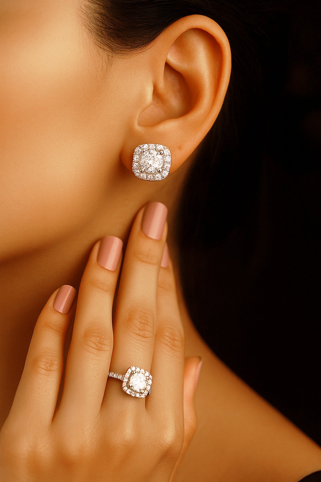 Sparkle Solitaire Stud Earrings