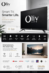 OlivLife 43 Inch 4K Ultra HD Smart Google LED TV |  with Voice Remote | Black (Copy)